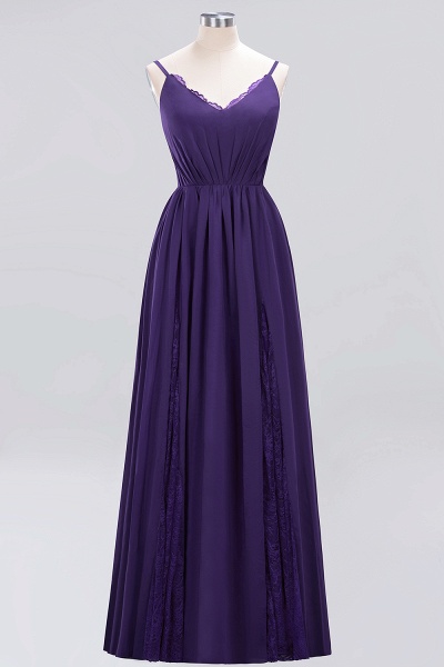 BM0213 A-Line Chiffon V-Neck Spaghetti Straps Long Bridesmaid Dress_18