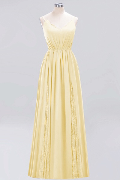 BM0213 A-Line Chiffon V-Neck Spaghetti Straps Long Bridesmaid Dress_17