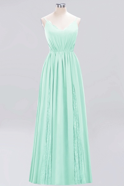 BM0213 A-Line Chiffon V-Neck Spaghetti Straps Long Bridesmaid Dress_34