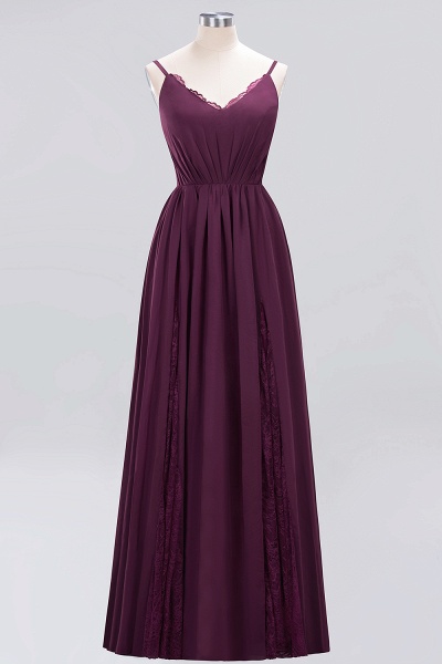 BM0213 A-Line Chiffon V-Neck Spaghetti Straps Long Bridesmaid Dress_19