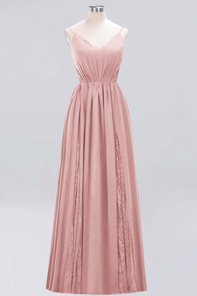 BM0213 A-Line Chiffon V-Neck Spaghetti Straps Long Bridesmaid Dress_6