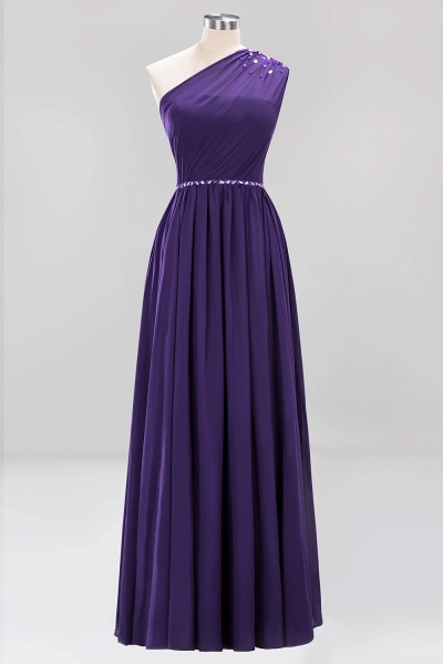 Elegant A-Line Burgundy Chiffon One-Shoulder Sleeveless Ruffles Floor-Length Bridesmaid Dresses with Beadings_18