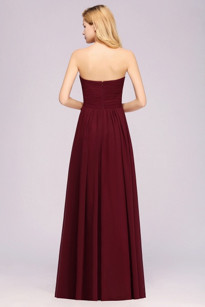 A-line Chiffon Sweetheart Strapless Ruffles Floor-length Bridesmaid Dress_52