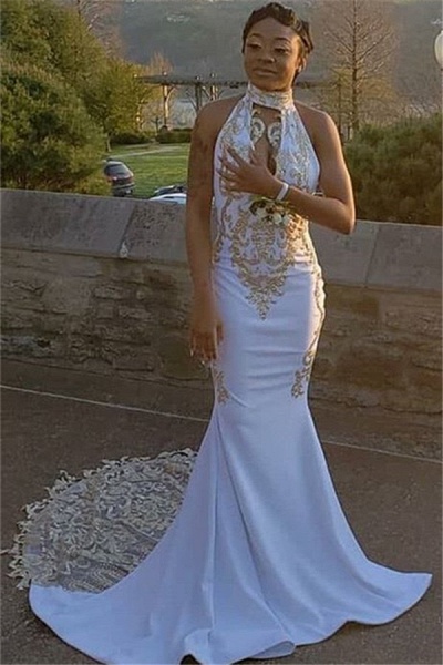 Sleek Halter Chiffon Mermaid Prom Dress_2