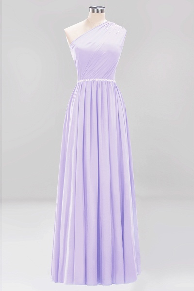 Elegant A-Line Burgundy Chiffon One-Shoulder Sleeveless Ruffles Floor-Length Bridesmaid Dresses with Beadings_20