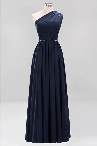 Elegant A-Line Burgundy Chiffon One-Shoulder Sleeveless Ruffles Floor-Length Bridesmaid Dresses with Beadings_27