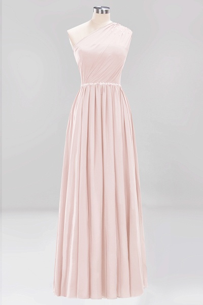 Elegant A-Line Burgundy Chiffon One-Shoulder Sleeveless Ruffles Floor-Length Bridesmaid Dresses with Beadings_5