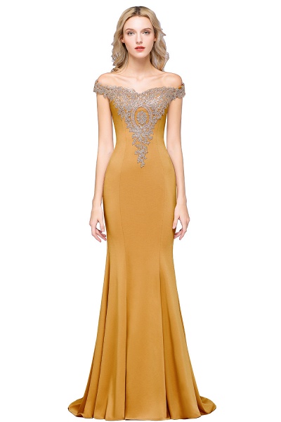 Elegant Bateau Healthy Mermaid Evening Dress_8