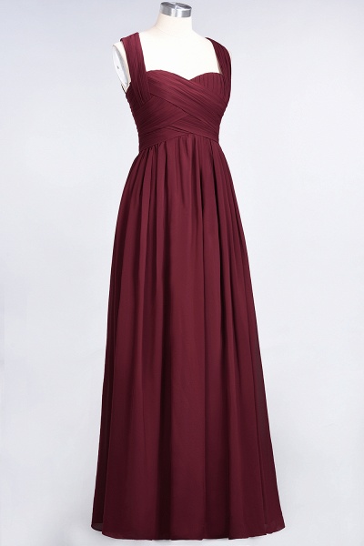 BM0420 Burgundy Simple Cap Sleeves Sweetheart Bridesmaid Dress_42