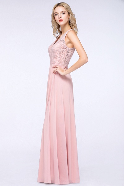 BM0795 Trendy Illusion Lace Sleeveless Bridesmaid Dress_6