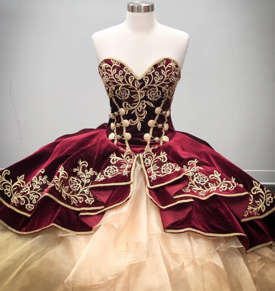 Best Sweetheart Organza Ball Gown Quinceanera Dress_3