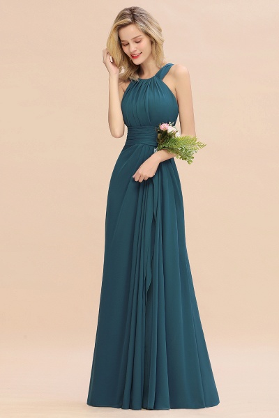 Long A-line Halter Chiffon Backless Floor-length Bridesmaid Dresses_56