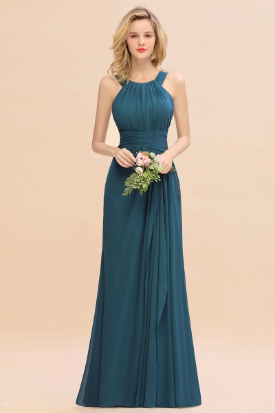 Long A-line Halter Chiffon Backless Floor-length Bridesmaid Dresses_27