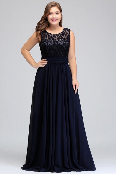 Classy Bateau Sleeveless A-Line Chiffon Floor-length Ruffles Prom Dress_3