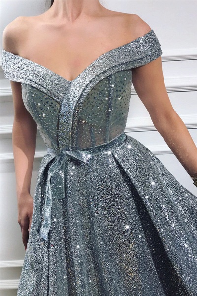 Beautiful Sweetheart Sequined A-line Prom Dress_2