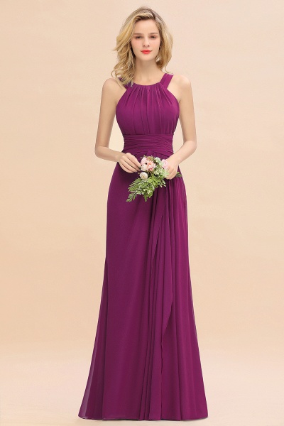 Long A-line Halter Chiffon Backless Floor-length Bridesmaid Dresses_42