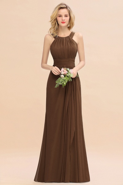 Long A-line Halter Chiffon Backless Floor-length Bridesmaid Dresses_12