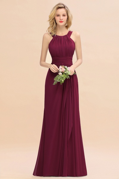 Long A-line Halter Chiffon Backless Floor-length Bridesmaid Dresses_44