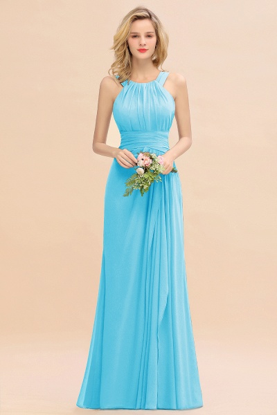 Long A-line Halter Chiffon Backless Floor-length Bridesmaid Dresses_24