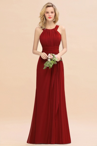 Long A-line Halter Chiffon Backless Floor-length Bridesmaid Dresses_48