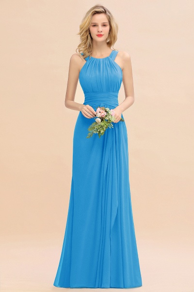 Long A-line Halter Chiffon Backless Floor-length Bridesmaid Dresses_25