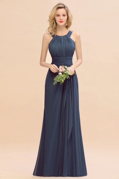 Long A-line Halter Chiffon Backless Floor-length Bridesmaid Dresses_39