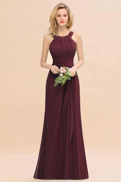 Long A-line Halter Chiffon Backless Floor-length Bridesmaid Dresses_47