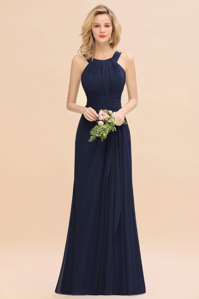 Long A-line Halter Chiffon Backless Floor-length Bridesmaid Dresses_28