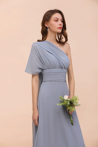 Classy A-Line Wide Straps Floor-length Chiffon Bridesmaid Dresses With Ruched_13