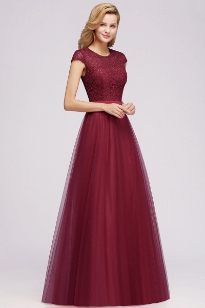 Graceful Jewel Tulle A-line Evening Dress_8