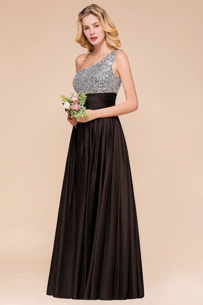 Gorgeous One Shoulder A-line Ruched Chiffon Bridesmaid Dress With Sequins_6