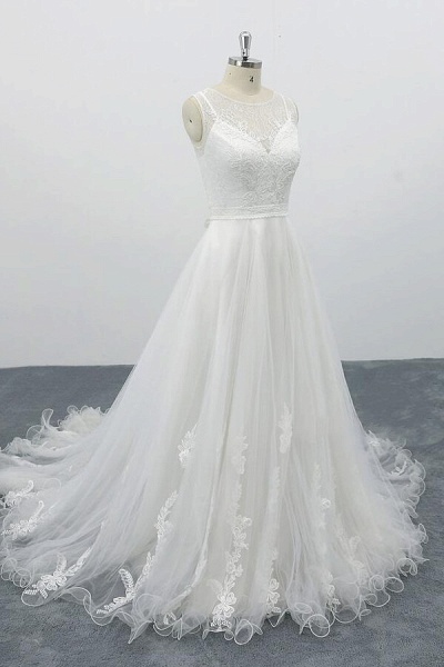 Buy Graceful Appliques Tulle A-line Wedding Dress Online | Cocosbride