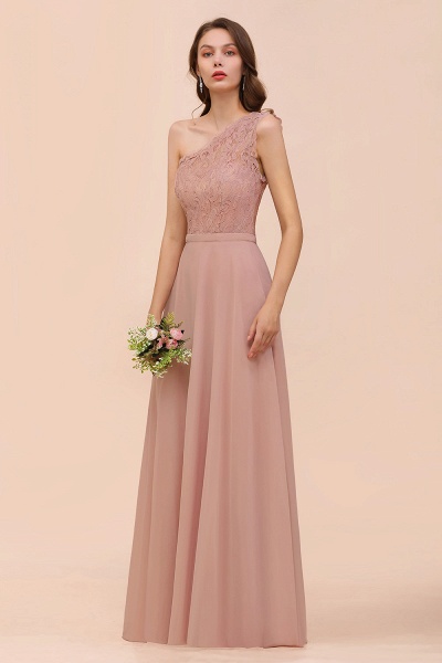 Classy One Shoulder Appliques Lace Floor-length A-Line Chiffon Bridesmaid Dress_53