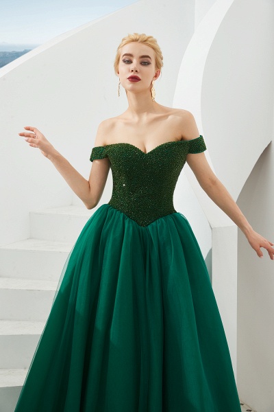 Glorious Off-the-shoulder Tulle A-line Prom Dress_9