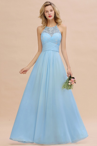BM0776 Elegant Appliques Jewel Sleeveless Bridesmaid Dress Online_1