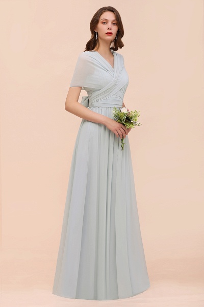 Infinity Soft Chiffon A-Line Wedding Guest Dress Floor Length Bridesmaid Dress_9