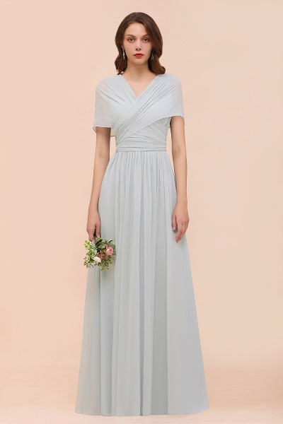Infinity Soft Chiffon A-Line Wedding Guest Dress Floor Length Bridesmaid Dress_1