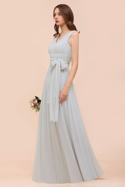 Infinity Soft Chiffon A-Line Wedding Guest Dress Floor Length Bridesmaid Dress_5