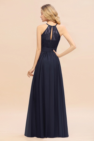 BM0766 Elegant Halter Ruffles Sleeveless Grape Lace Bridesmaid Dresses Affordable_28