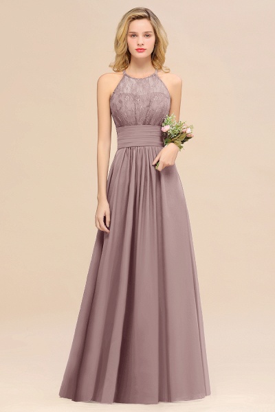 BM0766 Elegant Halter Ruffles Sleeveless Grape Lace Bridesmaid Dresses Affordable_37