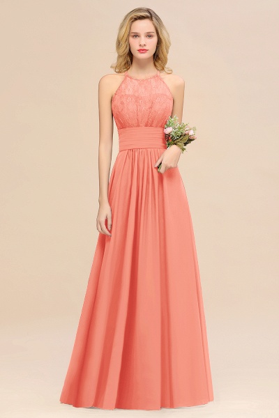 BM0766 Elegant Halter Ruffles Sleeveless Grape Lace Bridesmaid Dresses Affordable_45