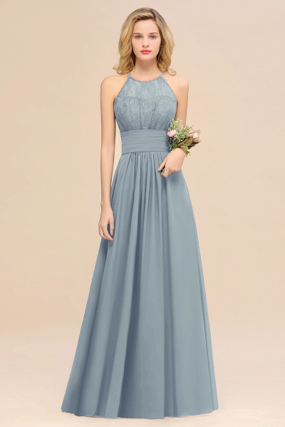 BM0766 Elegant Halter Ruffles Sleeveless Grape Lace Bridesmaid Dresses Affordable_40