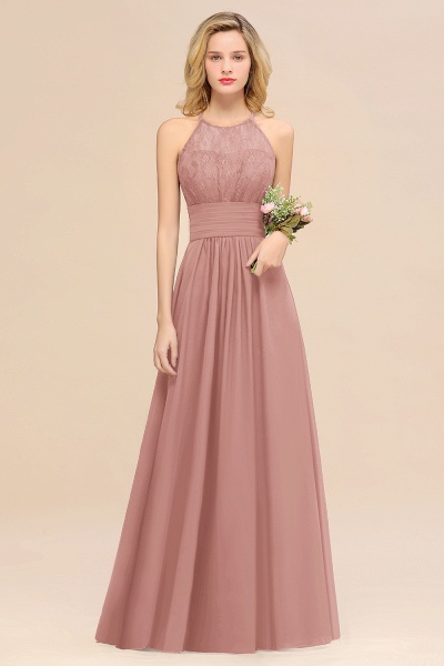 BM0766 Elegant Halter Ruffles Sleeveless Grape Lace Bridesmaid Dresses Affordable_50