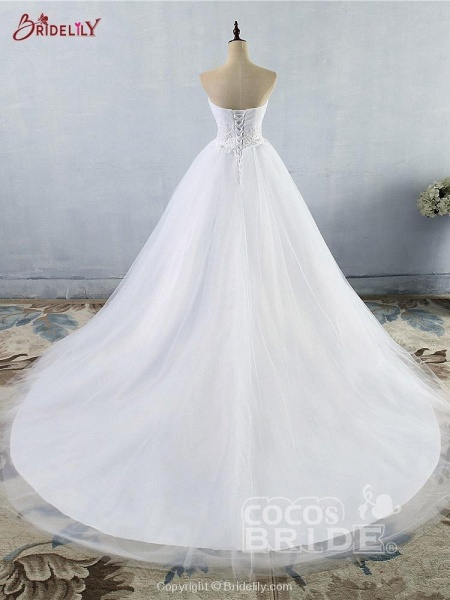 Gorgeous Sweetheart Cathedral Ball Gown Wedding Dresses_2