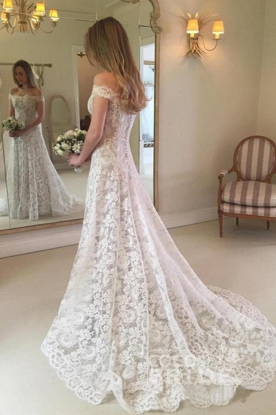 Graceful Boho Chic Lace Mermaid Wedding Dress_2