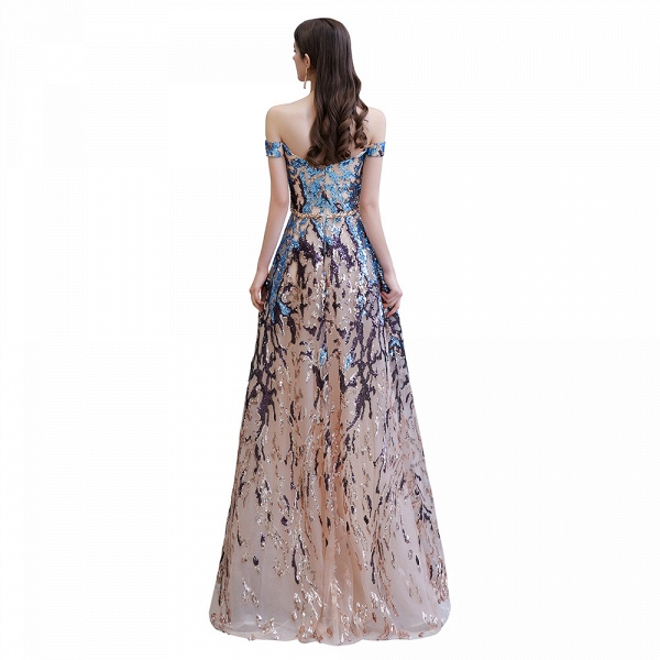 Off-the-Shoulder Sequins Long Multi-Color Prom Dress_14