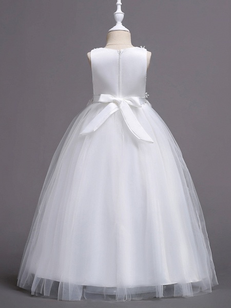 Princess Lace Tulle Floor Length Flower Girl Dresses for wedding_9