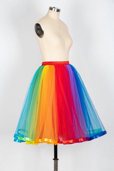 Rainbow Tutu Skirt Layered Tulle Skirt Girls Colorful Costumes Tutu Womens_10