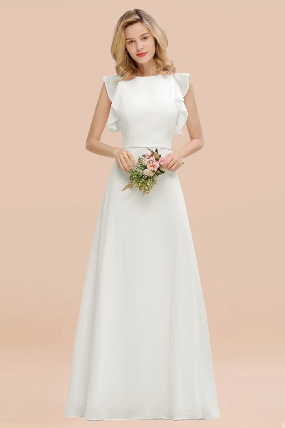 BM0783 Elegant Simple Jewel Sleeveless A-line Bridesmaid Dress_2