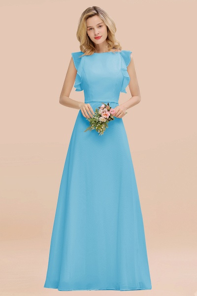 BM0783 Elegant Simple Jewel Sleeveless A-line Bridesmaid Dress_24